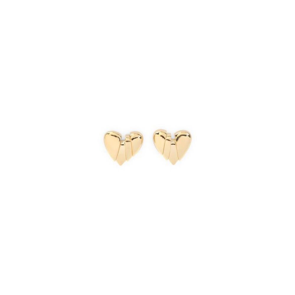 AMINA MUADDI Gold Heart Motif Stud Earrings Women METALLIC